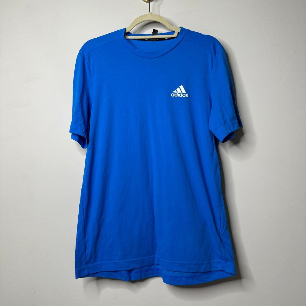 Adidas Blue Short Sleeve Primegreen Shirt Men's Medium